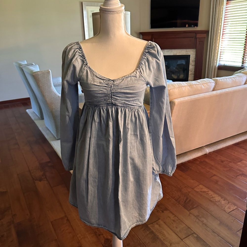 GAP Light Blue Long Sleeve Dress